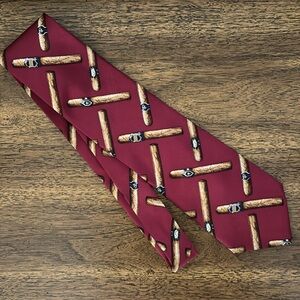 Prestige Men’s Necktie Red with Cigars